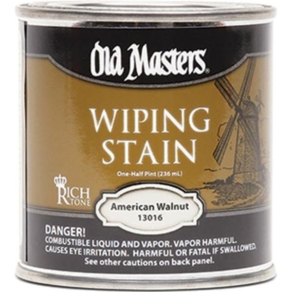 Old Masters Old Masters 13016 0.5 Pint. American Walnut Wiping Stain Classics; 240 Voc 86348130166